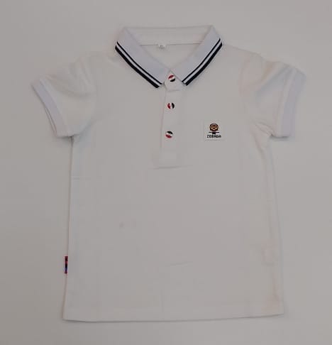 Zebra Classic White Kids Polo T-shirt