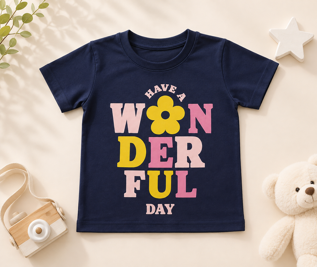 Kids Cotton T-shirt - Floral Print