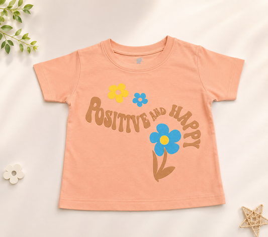 Positive And Happy Kids Floral T-shirt