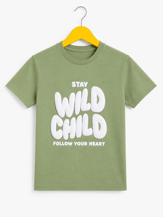 Stay Wild Child Kids Quote T-shirt