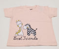Best Friends Giraffe Zebra Kids Cotton T-shirt