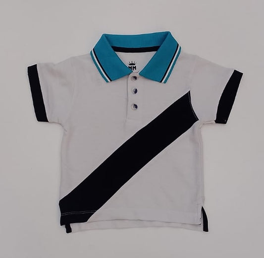 Diagonal Stripe Kids Polo T-shirt