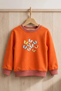 Orange Cotton Sweatshirt