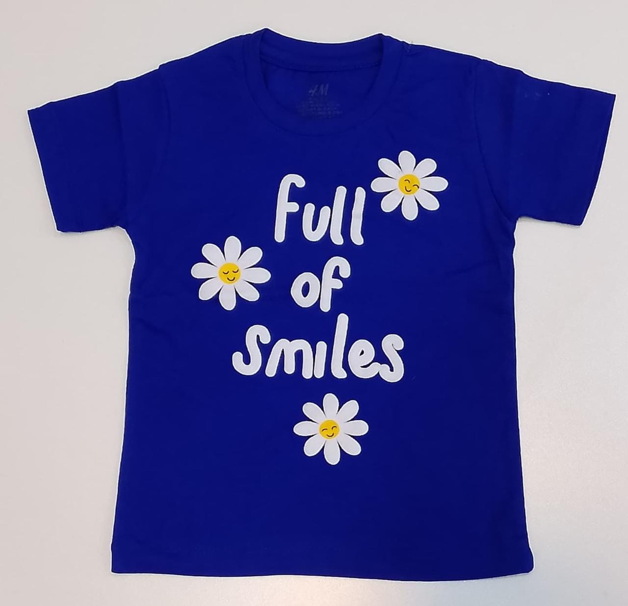 Full of Smiles Kids Cotton T-shirt - Daisy Print