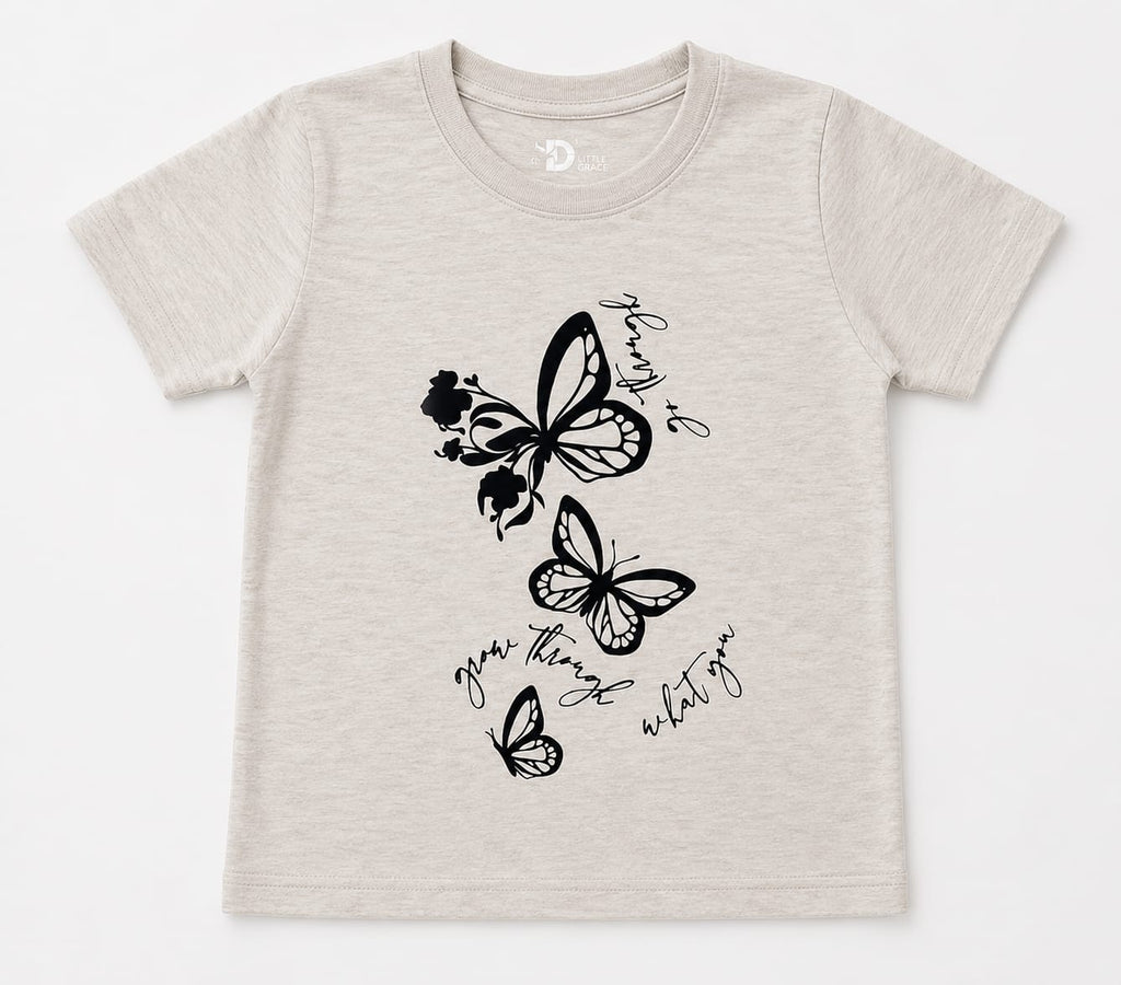 Butterfly Printed Kids Cotton T-shirt
