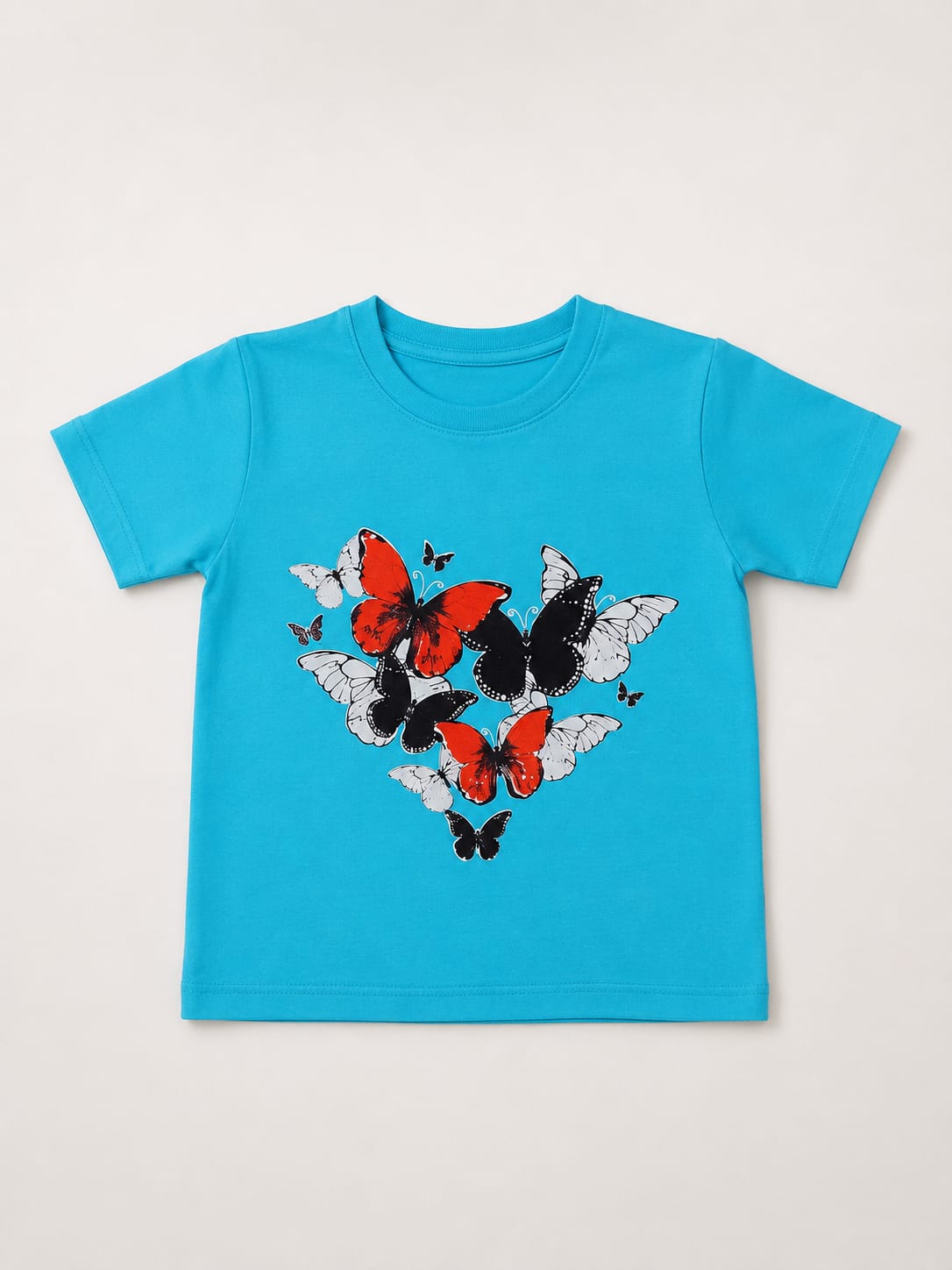 Butterfly Printed Kids Cotton T-shirt