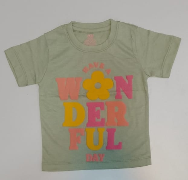 Have A Wonderful Day Kids Floral T-shirt